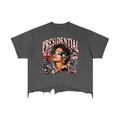Vintage "Zendaya" Wash Boxy Distressed Hem T-Shirt