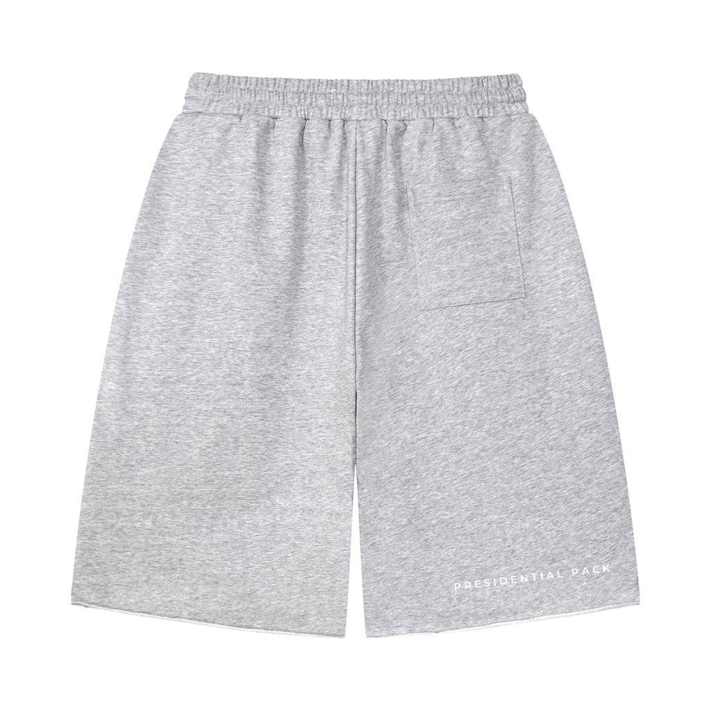 Unisex Loose Long Raw Edge Shorts