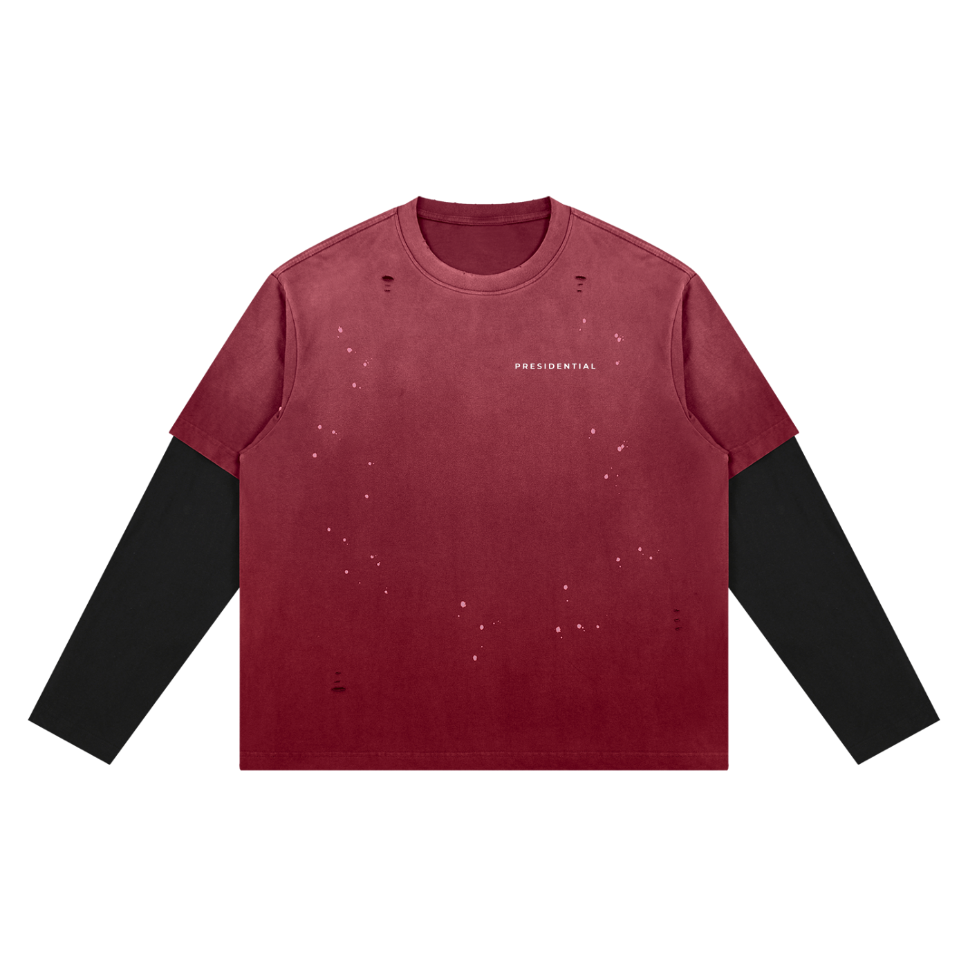 Unisex Vintage Wash Distressed Layer T-Shirt