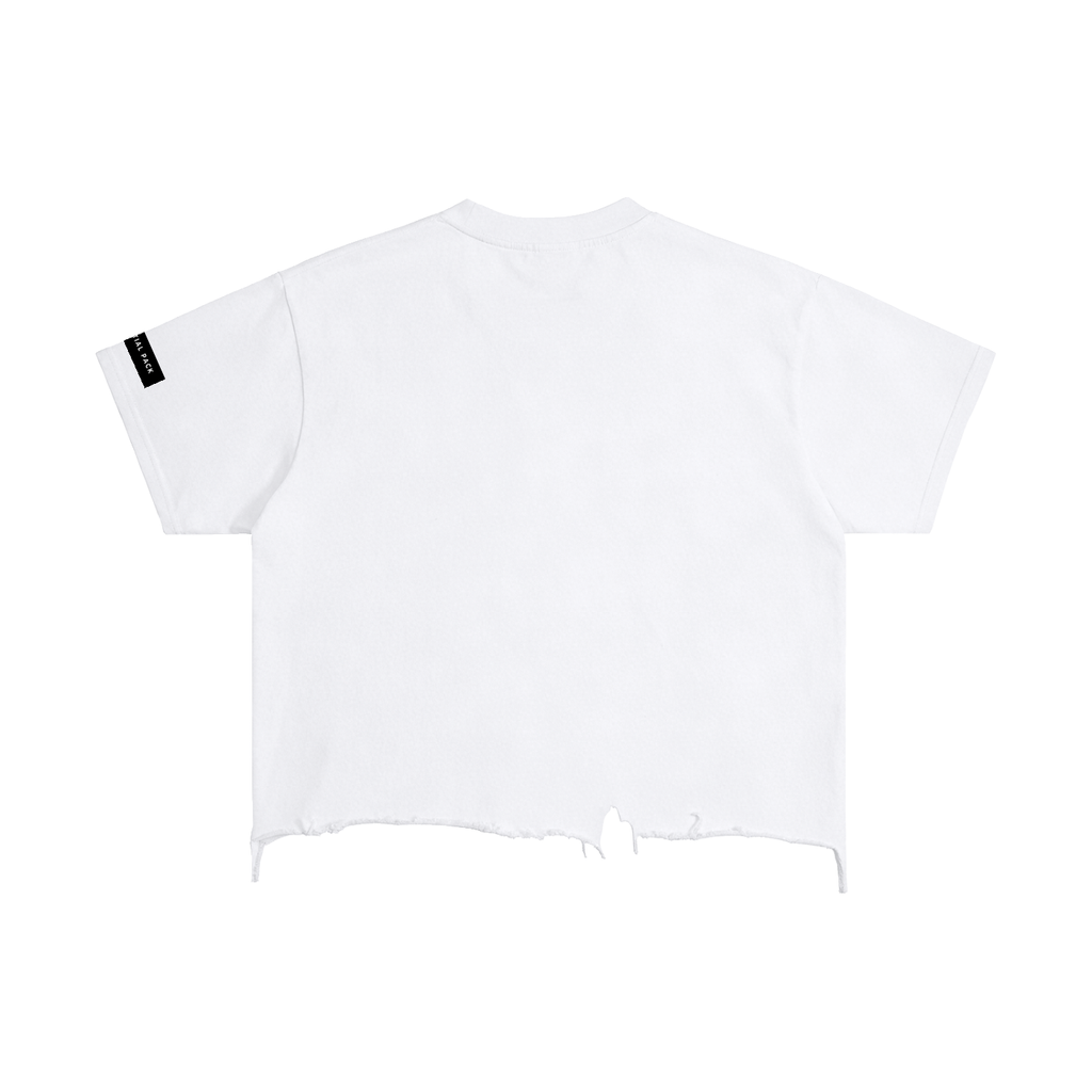 Vintage Wash Boxy Distressed Hem T-Shirt