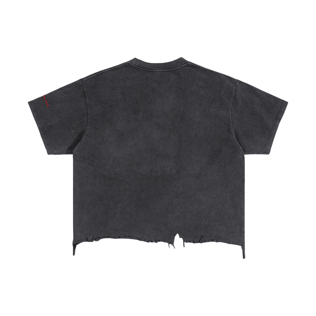 Vintage "Zendaya" Wash Boxy Distressed Hem T-Shirt
