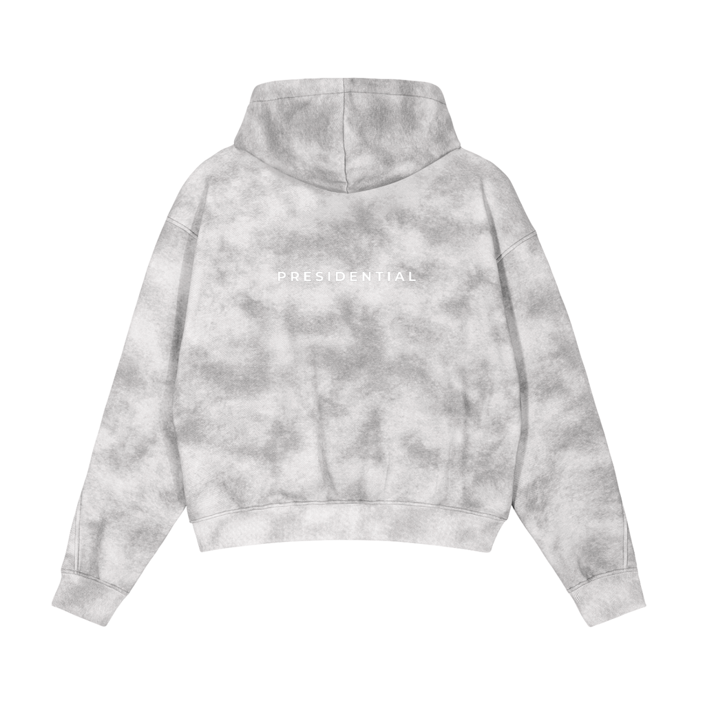 "Presidential" Dirty Washed Zip-Up Fleece Hoodie