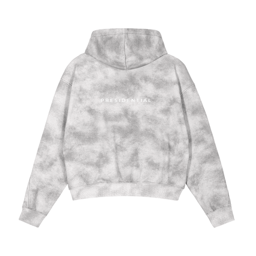 "Presidential" Dirty Washed Zip-Up Fleece Hoodie