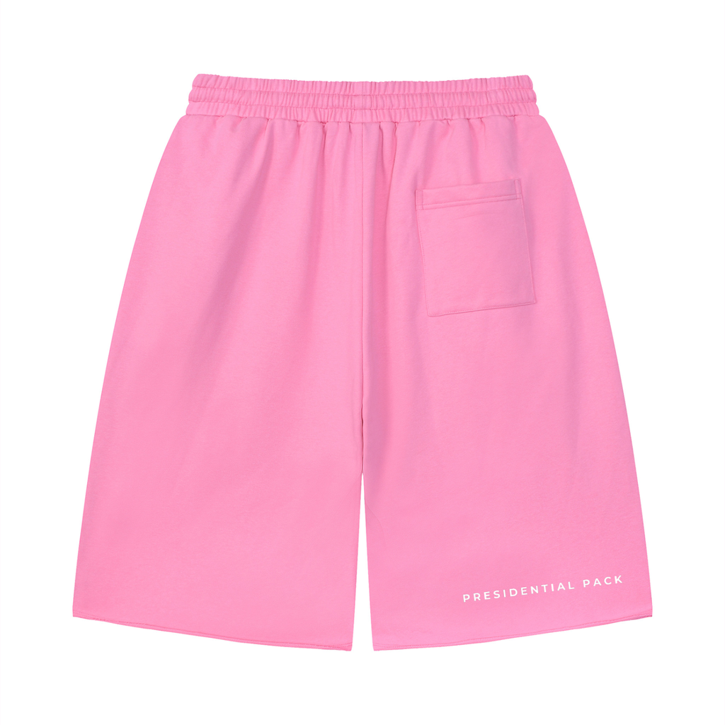 Unisex Loose Long Raw Edge Shorts