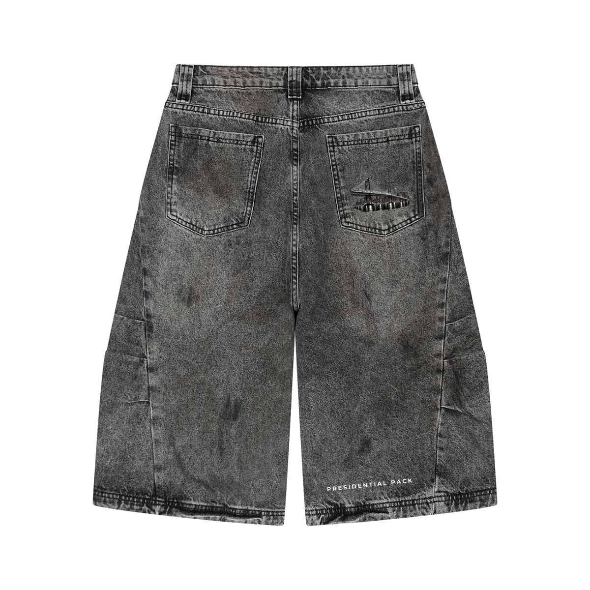 Men’s Long Vintage Wash Demin Jeans Shorts