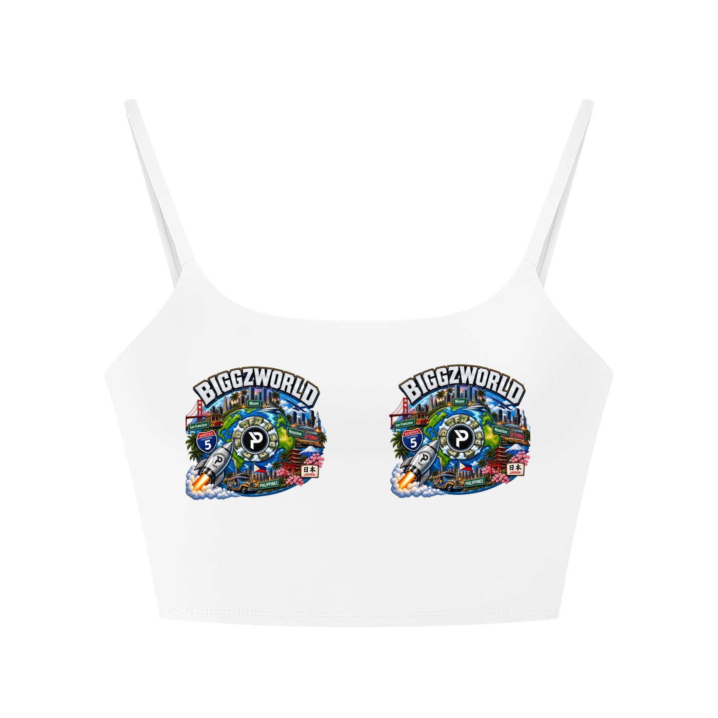 Women's BIGGZWORLD ALBUM Sports Bra