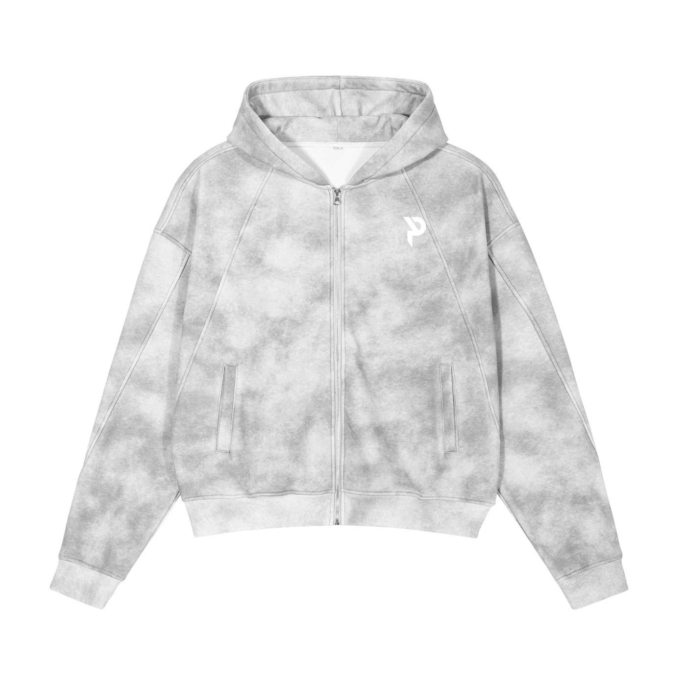 "Presidential" Dirty Washed Zip-Up Fleece Hoodie