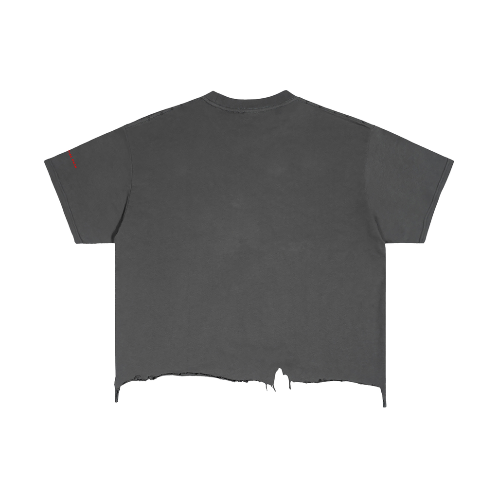 Vintage "Zendaya" Wash Boxy Distressed Hem T-Shirt