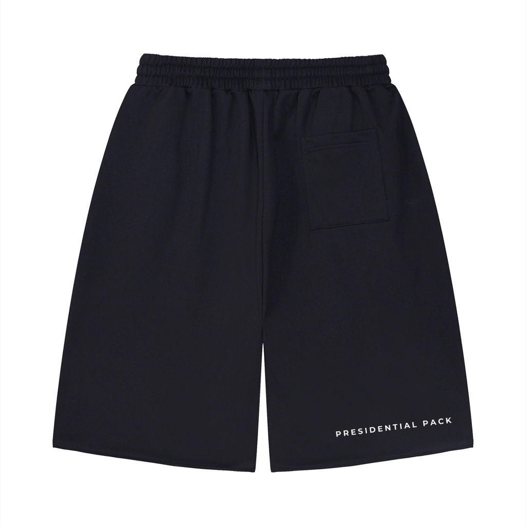 Unisex Loose Long Raw Edge Shorts
